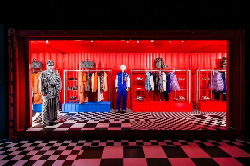 Louis Vuitton Rodeo Drive Temporary Residency pop up store spring summer 2021 virgil abloh Zoooom with Friends inflatable beverly hills california qr code store boutique shop inside look