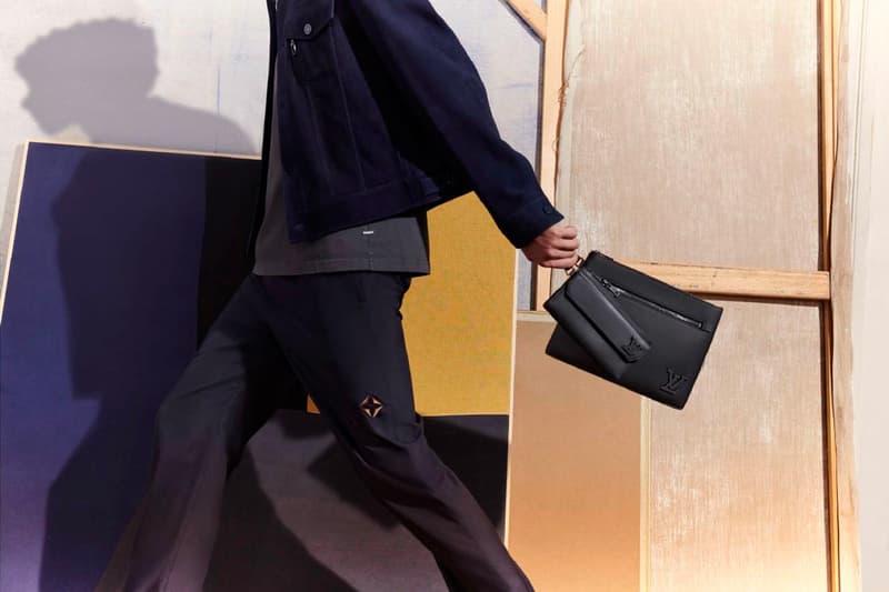 Louis Vuitton Debuts Aerogram by Virgil Abloh Menswear LVMH Luxury French Luxury Fashion House Art of Travel Concorde journeys messenger keepall bag sot trunk phone box embossed leather