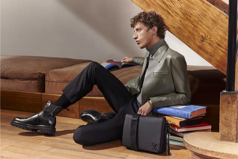 Louis Vuitton Debuts Aerogram by Virgil Abloh Menswear LVMH Luxury French Luxury Fashion House Art of Travel Concorde journeys messenger keepall bag sot trunk phone box embossed leather
