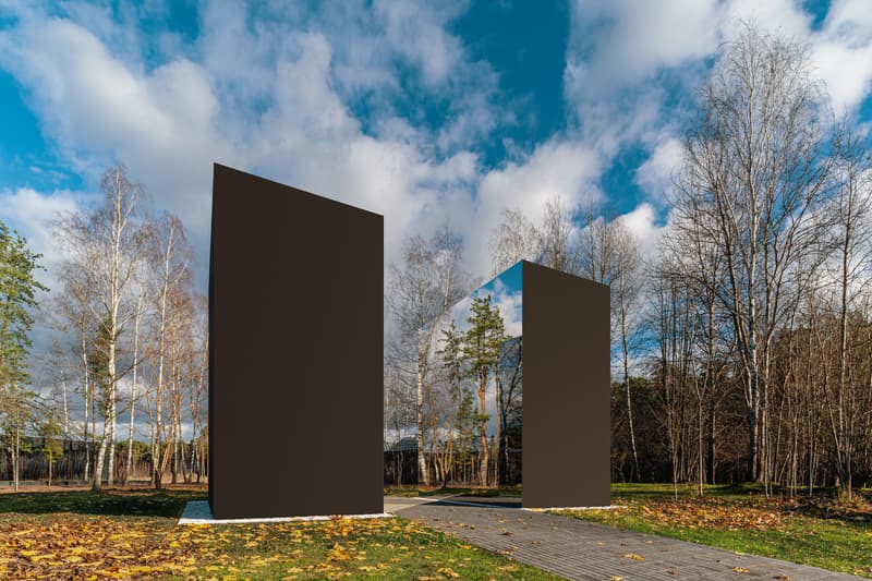 gregory orekhov black square mirrored sculpture moscow malevich park