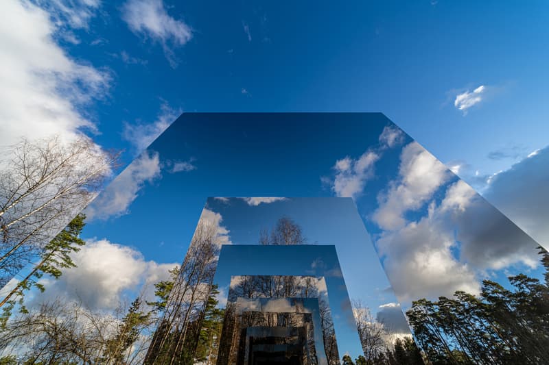 gregory orekhov black square mirrored sculpture moscow malevich park