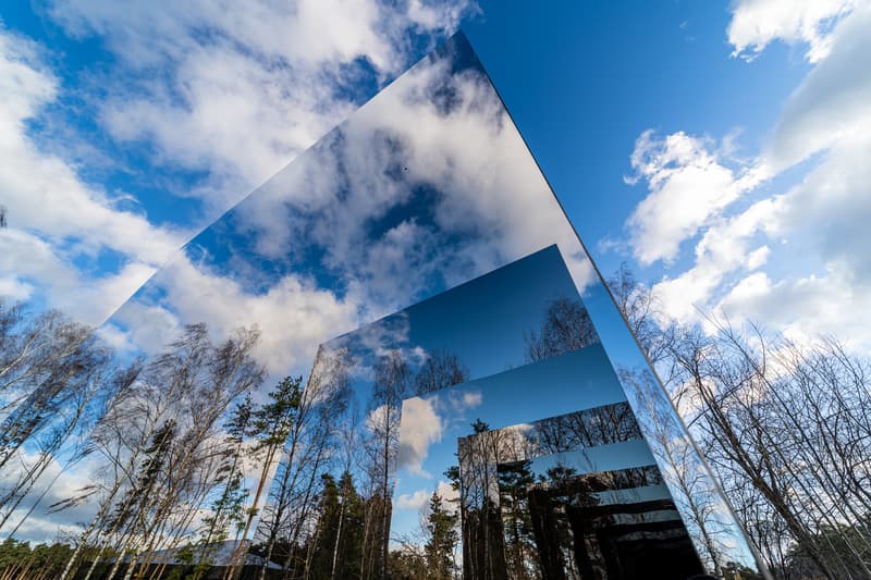 gregory orekhov black square mirrored sculpture moscow malevich park