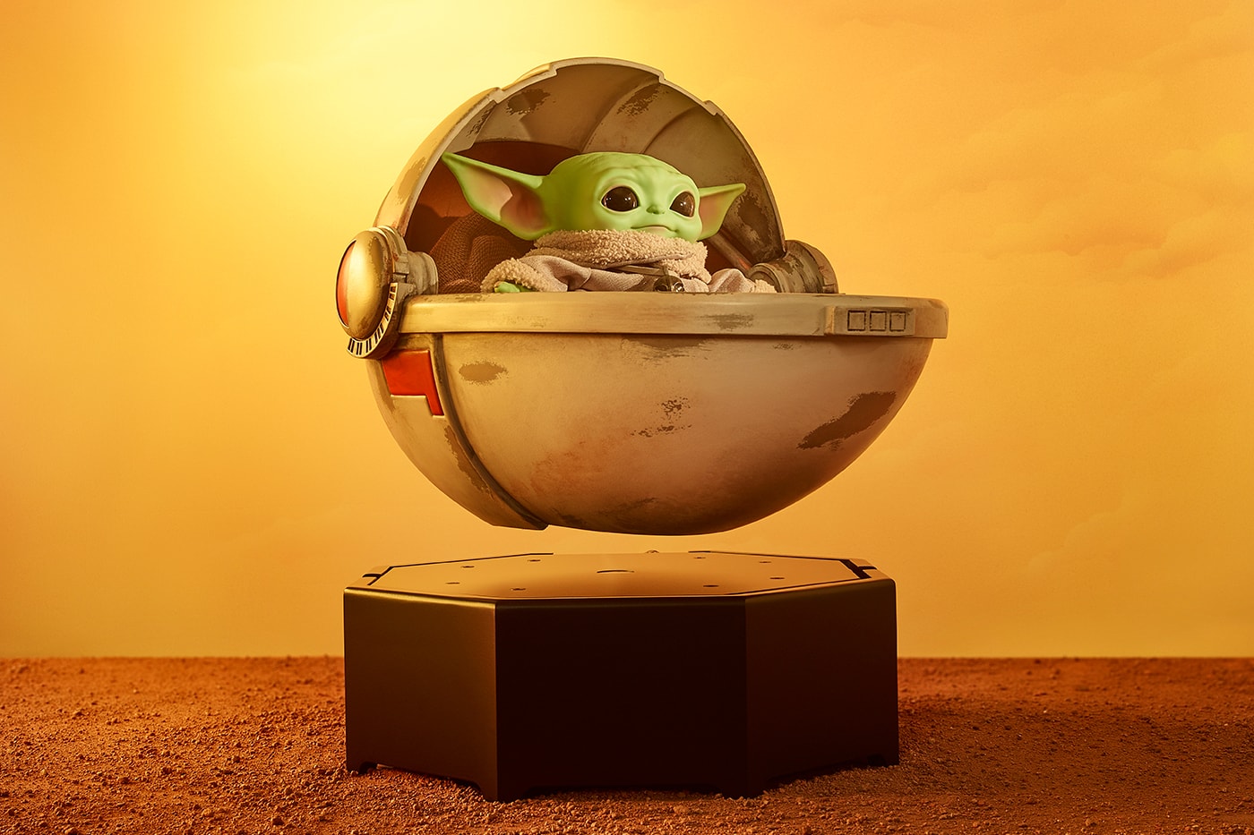 Mattel Baby Yoda Plush and Hover Pram Auction creations projectart limited edtion sale ebay charity grogu child mandalorian star wars disney price
