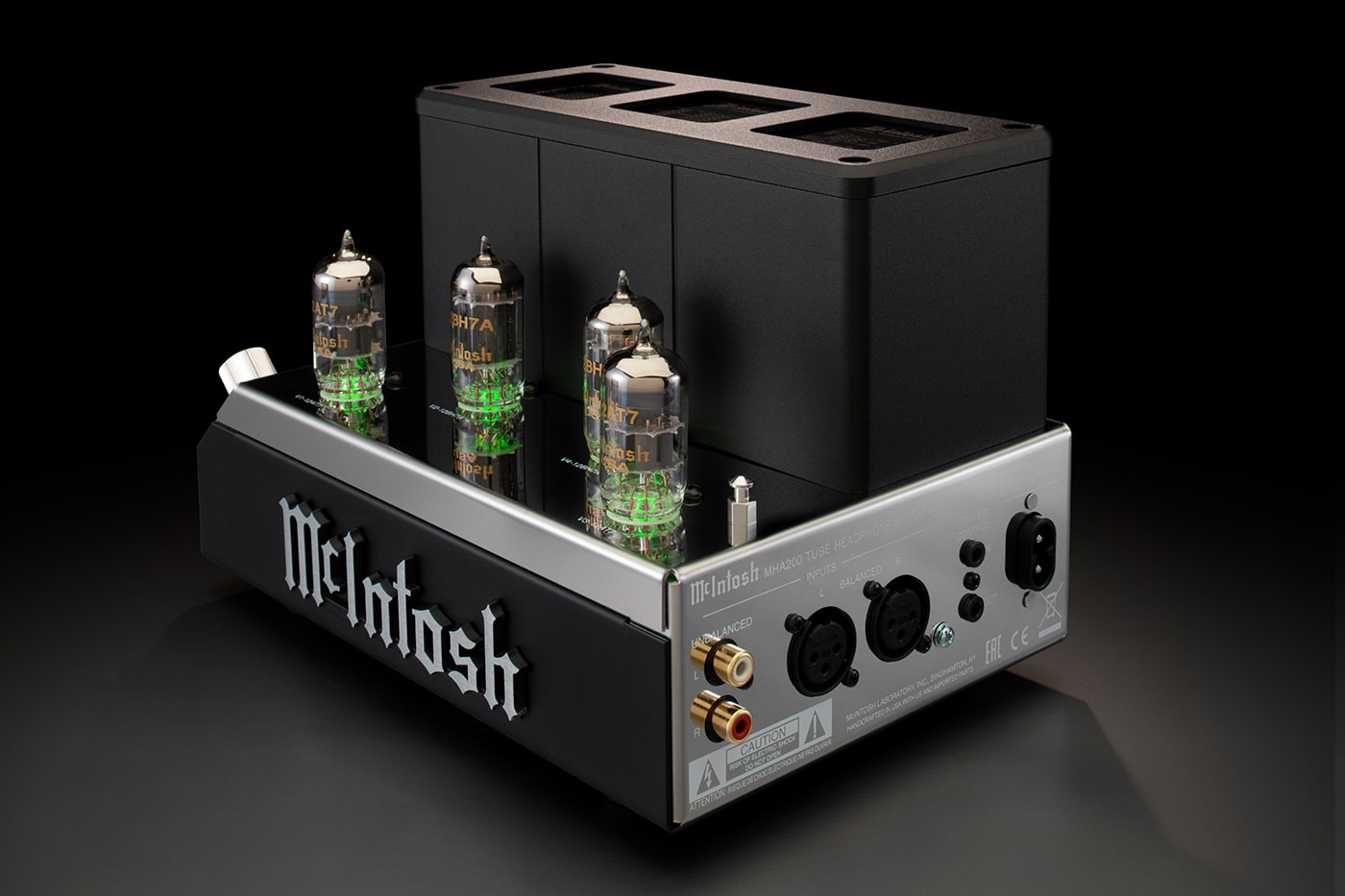 McIntosh Labs MHA200 Vacuum Tube Headphone Amplifier release hi-fi new york tube amps premium home audio tubes 