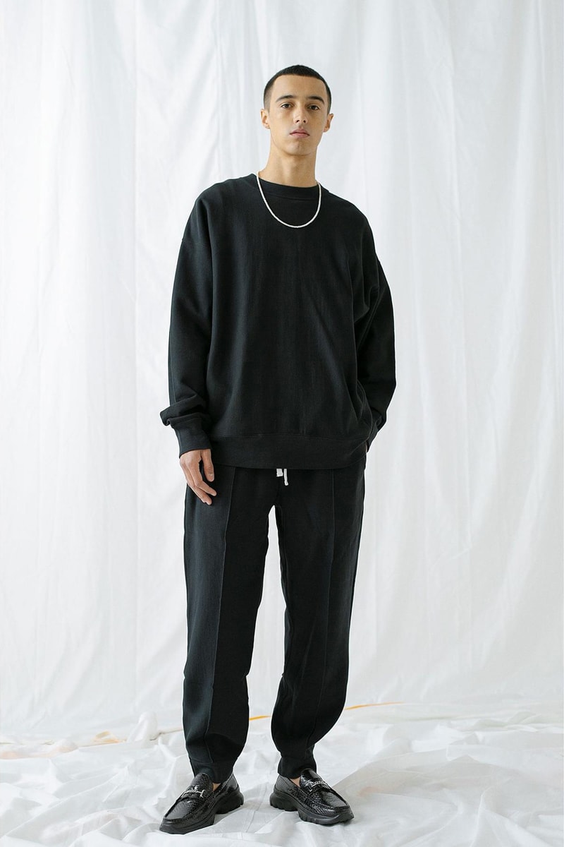 monkey time x Champion Back Snap Sweater, Tapered Sweatpants