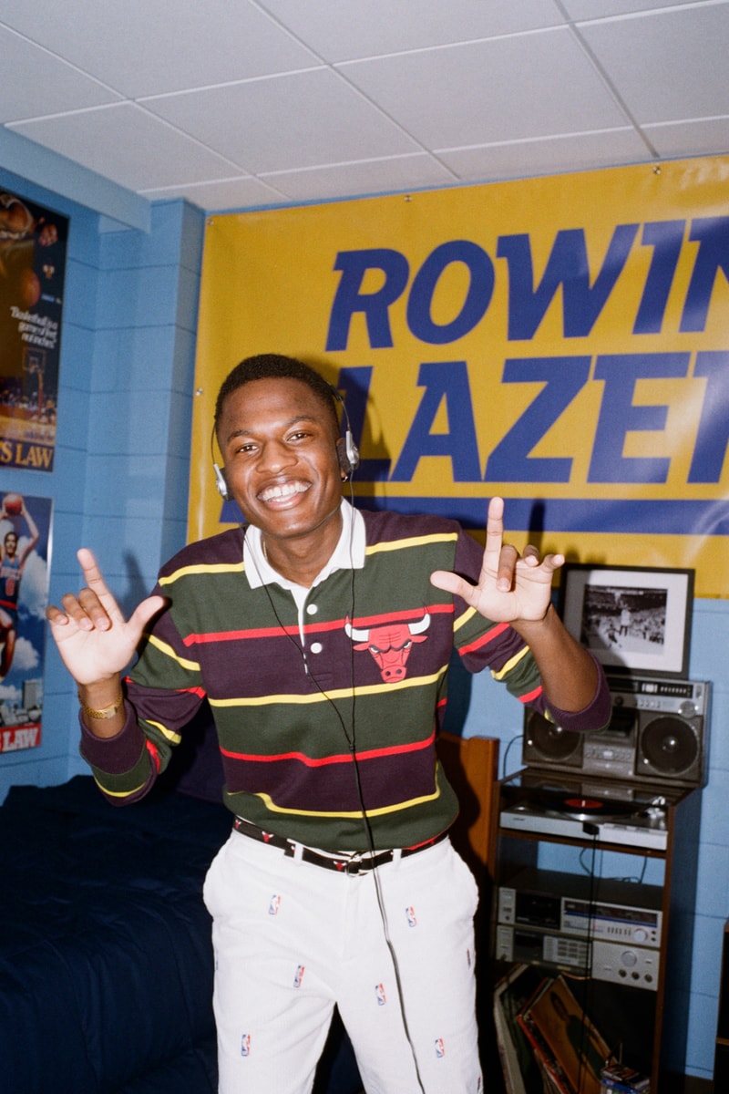 NBA x Rowing Blazers National Basketball Association Collection Collaboration Men's Women's Limited Edition B Ball Lookbooks Jack Carlson American Ivy League Collegiate Style New York Knicks Brooklyn Nets Boston Celtics Chicago Bulls Los Angeles Lakers Golden State Warriors