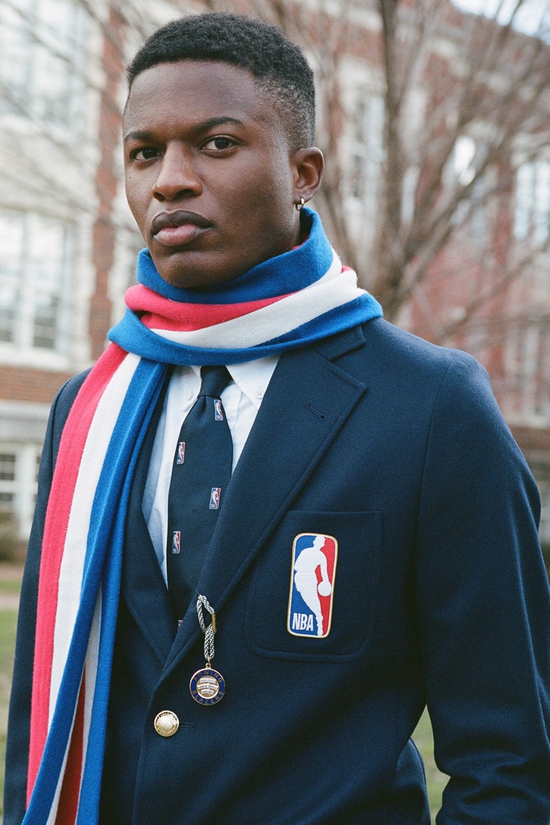 NBA x Rowing Blazers National Basketball Association Collection Collaboration Men's Women's Limited Edition B Ball Lookbooks Jack Carlson American Ivy League Collegiate Style New York Knicks Brooklyn Nets Boston Celtics Chicago Bulls Los Angeles Lakers Golden State Warriors