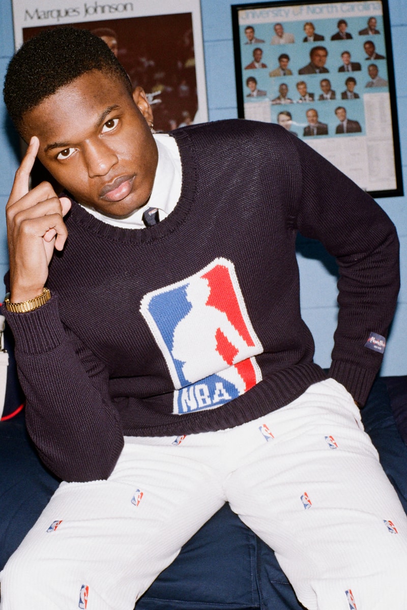NBA x Rowing Blazers National Basketball Association Collection Collaboration Men's Women's Limited Edition B Ball Lookbooks Jack Carlson American Ivy League Collegiate Style New York Knicks Brooklyn Nets Boston Celtics Chicago Bulls Los Angeles Lakers Golden State Warriors