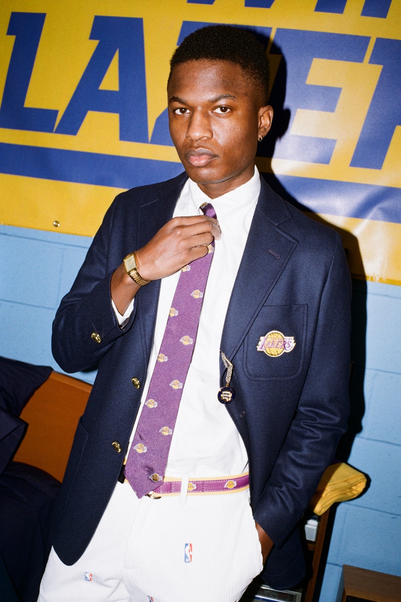 NBA x Rowing Blazers National Basketball Association Collection Collaboration Men's Women's Limited Edition B Ball Lookbooks Jack Carlson American Ivy League Collegiate Style New York Knicks Brooklyn Nets Boston Celtics Chicago Bulls Los Angeles Lakers Golden State Warriors