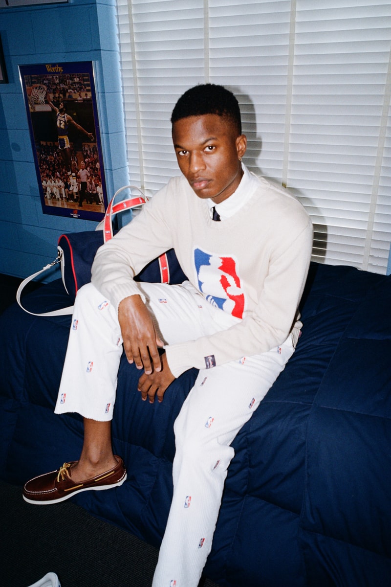 NBA x Rowing Blazers National Basketball Association Collection Collaboration Men's Women's Limited Edition B Ball Lookbooks Jack Carlson American Ivy League Collegiate Style New York Knicks Brooklyn Nets Boston Celtics Chicago Bulls Los Angeles Lakers Golden State Warriors