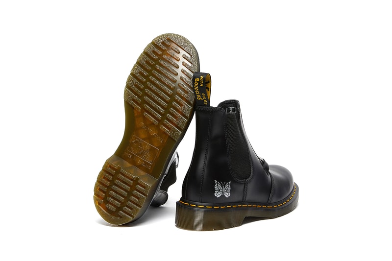 needles doc dr martens 2976 chelsea boot black smooth leather cherry red horsebit release details information