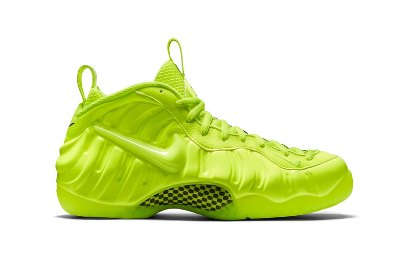 nike sportswear air foamposite pro volt black 624041 700 official release date info photos price store list buying guide
