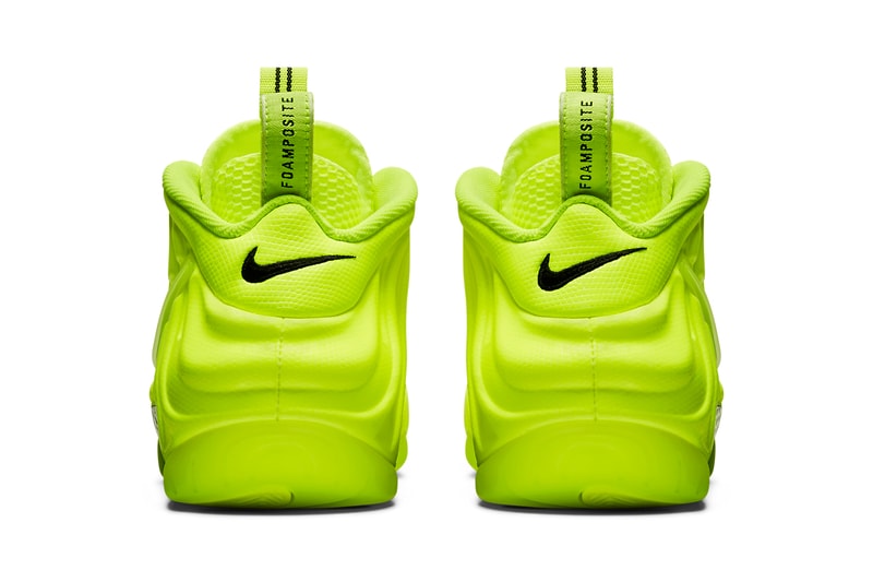 nike sportswear air foamposite pro volt black 624041 700 official release date info photos price store list buying guide