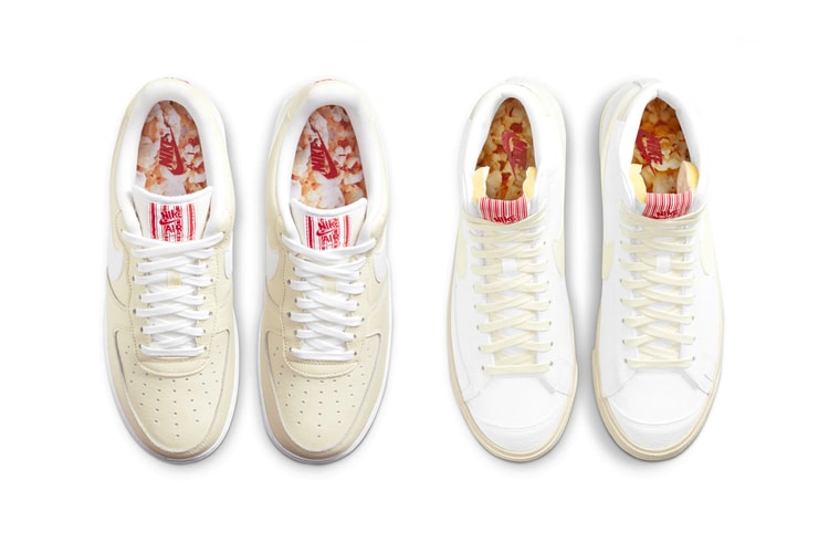 The Nike Air Force 1 and Blazer Mid '77 "Popcorn" Celebrate the Movie Theater Favorite