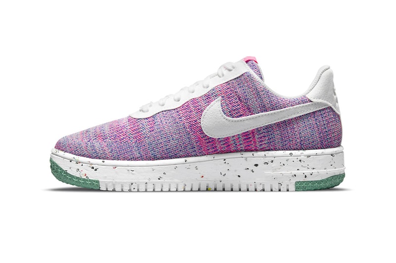 Nike Air Force 1 Flyknit 2 0 Pink Purple menswear streetwear kicks shoes sneakers runners trainers spring summer 2021 collection ss21 info dc7273-500