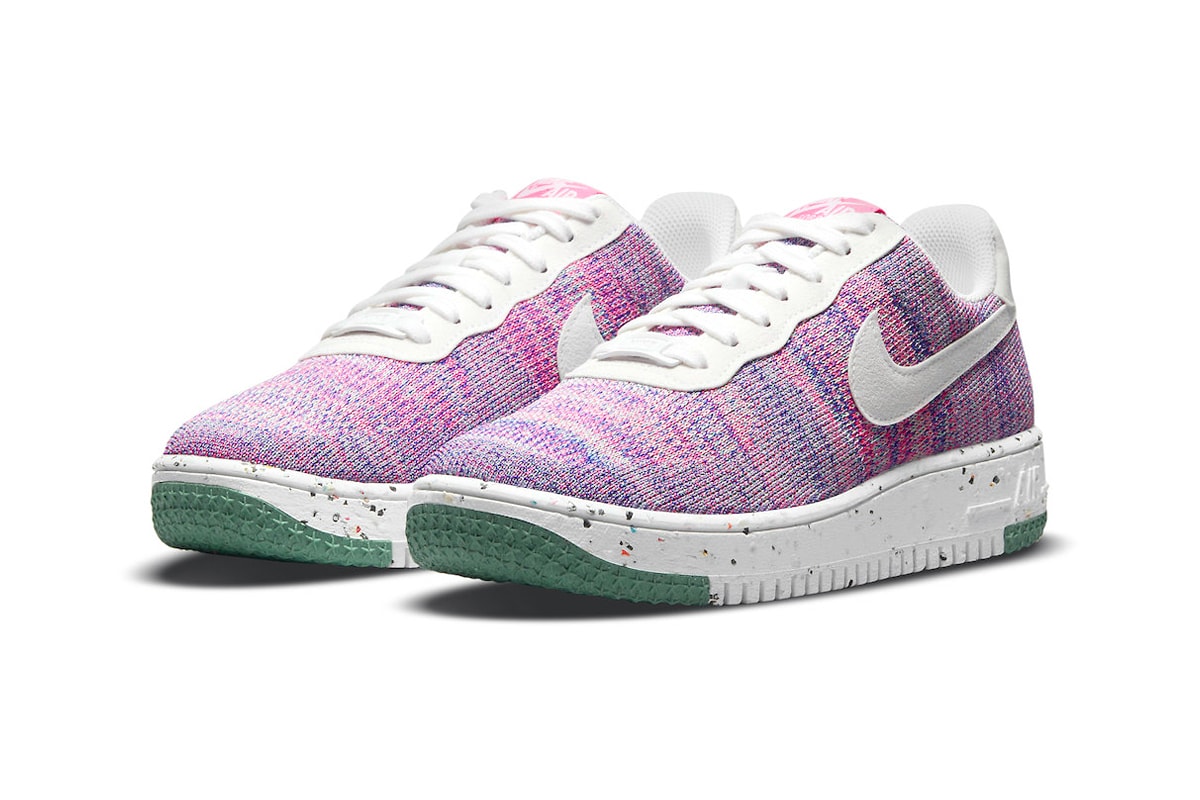 Nike Air Force 1 Flyknit 2 0 Pink Purple menswear streetwear kicks shoes sneakers runners trainers spring summer 2021 collection ss21 info dc7273-500