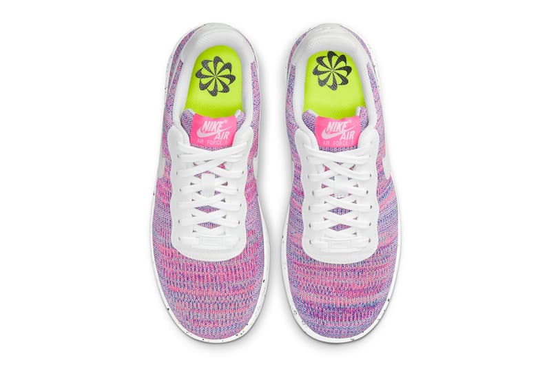 Nike Air Force 1 Flyknit 2 0 Pink Purple menswear streetwear kicks shoes sneakers runners trainers spring summer 2021 collection ss21 info dc7273-500