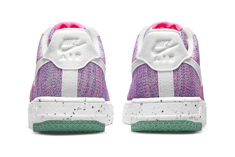 Nike Air Force 1 Flyknit 2 0 Pink Purple menswear streetwear kicks shoes sneakers runners trainers spring summer 2021 collection ss21 info dc7273-500