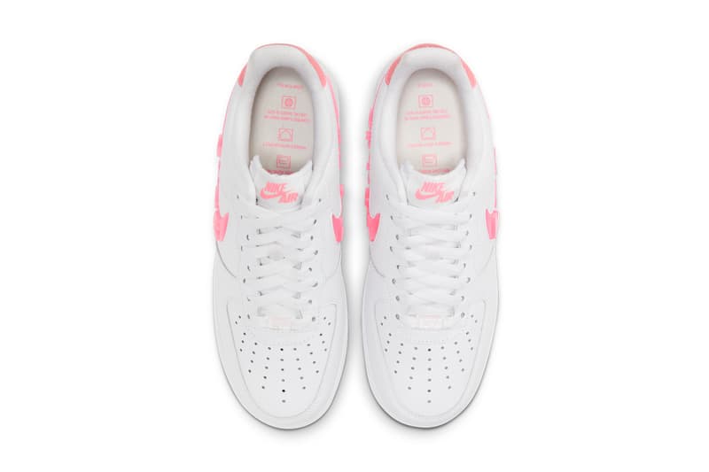 nike sportswear air force 1 low love for all white pink sunset pulse black clear CV8482 100 official release date info photos price store list buying guide