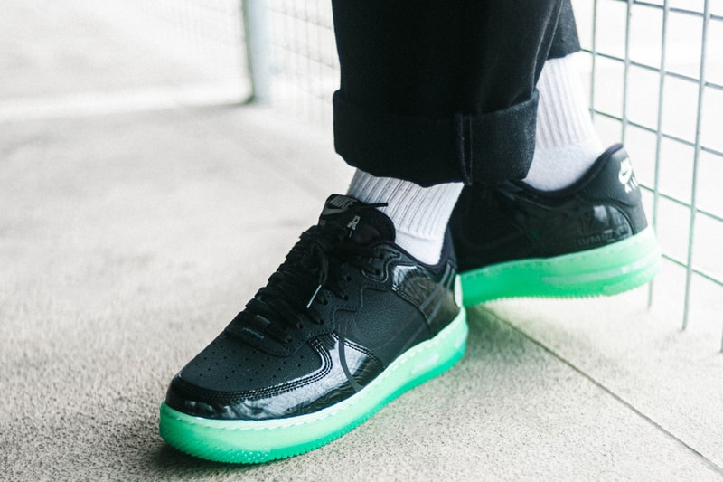 Nike Air Force 1 React LV8 "All Star" "Black/Barely Green" CV2218-001 Glow In the Dark Sole Unit YEEZY 2 Solar Red Foamposite One Dunk High D/MS/X NBA 