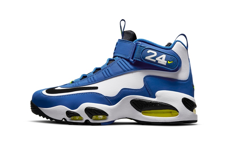 nike sportswear air ken griffey jr max 1 varsity royal white volt black dj5161 400 official release date info photos price store list buying guide