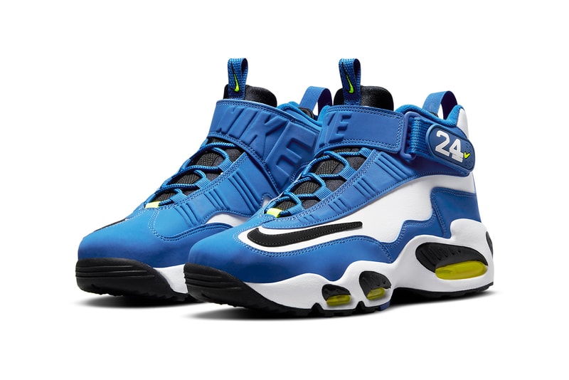 nike sportswear air ken griffey jr max 1 varsity royal white volt black dj5161 400 official release date info photos price store list buying guide