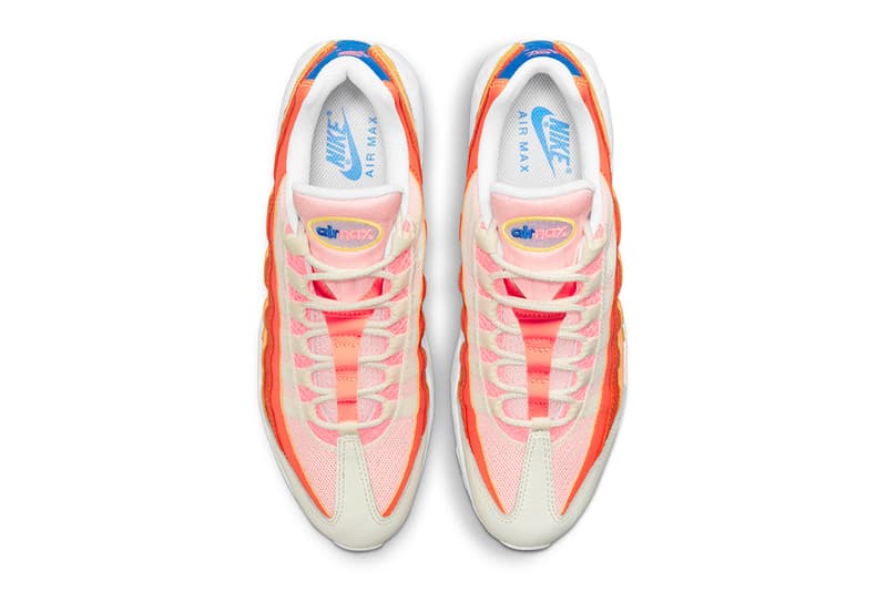 nike air max 95 campfire orange racing blue sail pink sneakers sneaker footwear trainers summer rumour release date america 