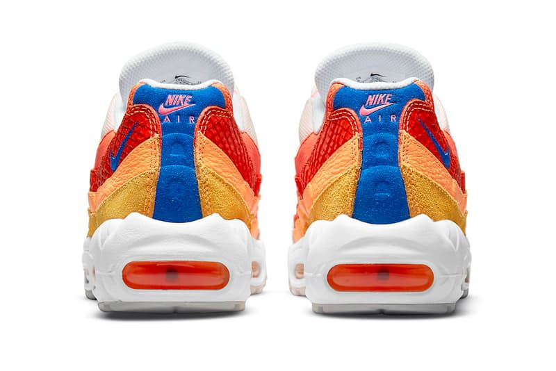 nike air max 95 campfire orange racing blue sail pink sneakers sneaker footwear trainers summer rumour release date america 