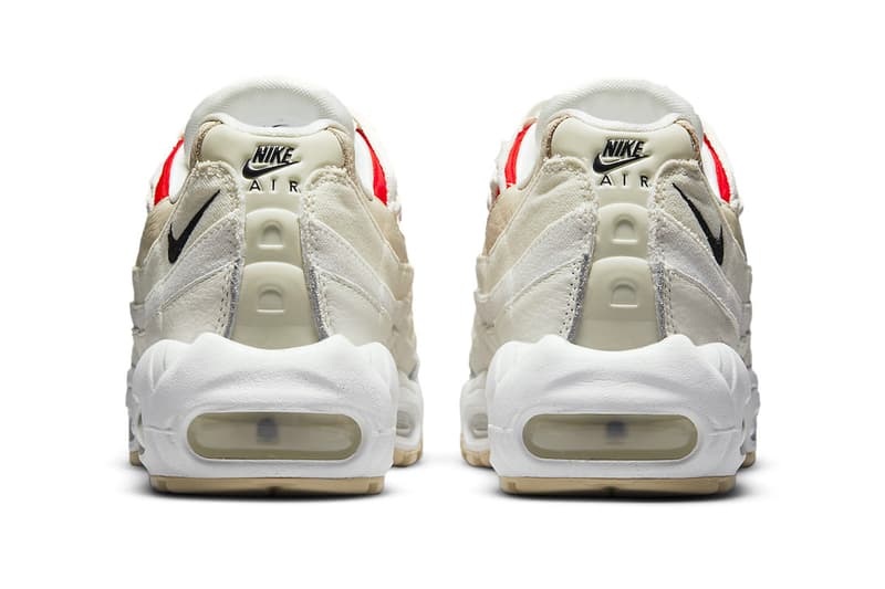 Nike Air Max 95 Sail Black Chile Red Dual Lacing System Release Info dj6903-100