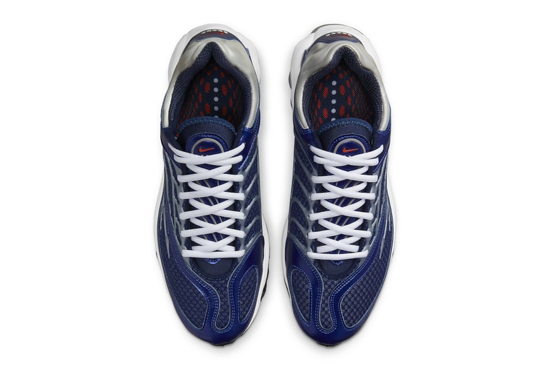 Nike Air Tuned Max Midnight Navy Dragon Red Metallic Silver DH8623 400 menswear streetwear spring summer 2021 ss21 kicks trainers runners sneakers shoes footwear info