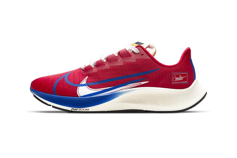 Nike Air Zoom Pegasus 37 Premium White Gym Red Sail Electric Royal CQ9908 100 600 menswear streetwear kicks shoes sneakers trainers runners kicks info