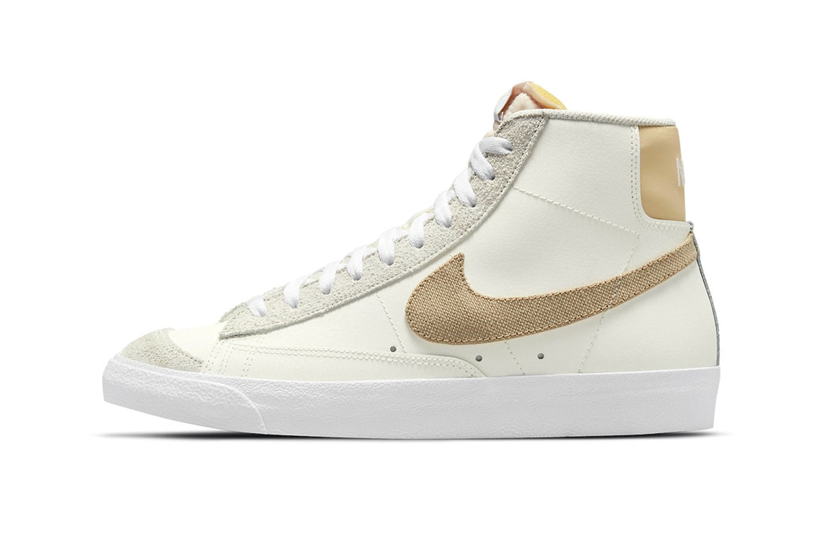 nike blazer mid 77 Cream dh4106 100 menswear streetwear kicks shoes sneakers trainers runners hi tops spring summer 2021 collection ss21 info