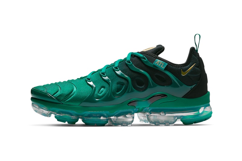 nike atlanta air max plus vapormax plus tpu lace cage pink gold mystic green black sneaker footwear trainers running upcoming city special air max 90 95 97 release info 