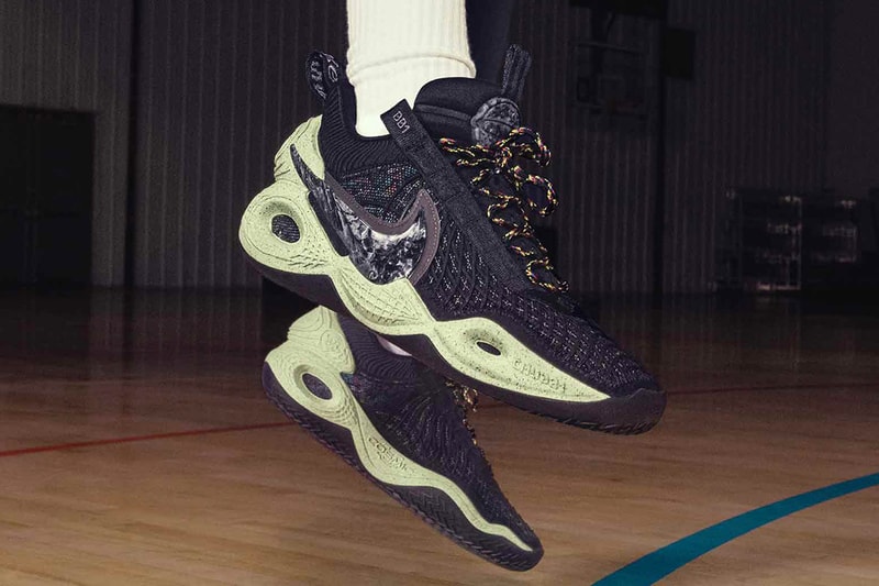 nike move to zero sustainable basketball sneaker green glow amalgam space hippie details recycled materials plastic buy cop purchase