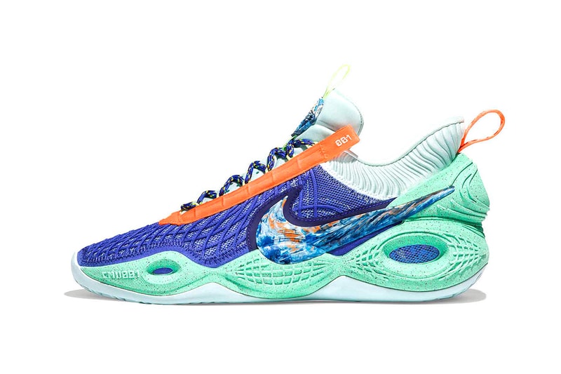 nike move to zero sustainable basketball sneaker green glow amalgam space hippie details recycled materials plastic buy cop purchase