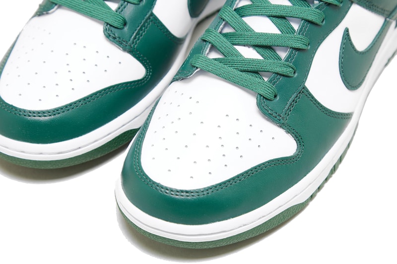 nike sportswear dunk low team green white total orange michigan state spartans DD1391 101 official release date info photos price store list buying guide