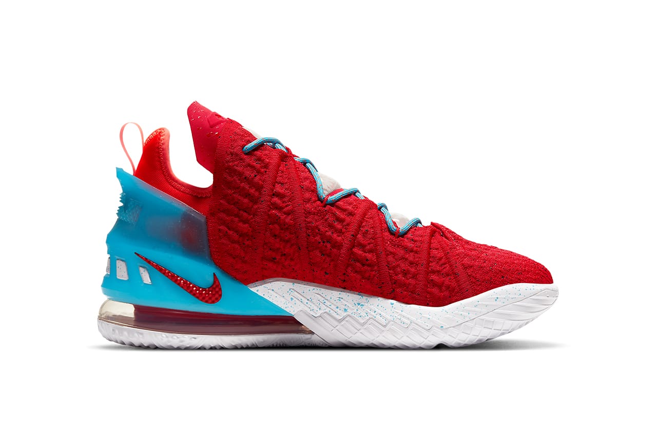 red white and blue lebron 18