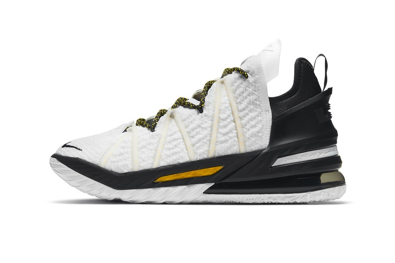 Nike LeBron 18 Home Official Look Release Info cq9283-100 Buy Price Los Angeles Lakers