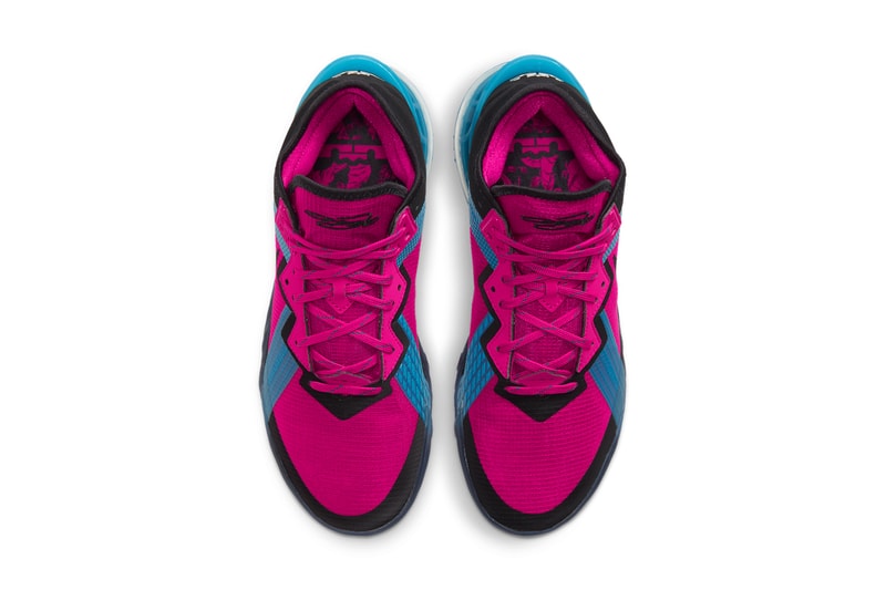 nike basketball lebron james 18 low fireberry light blue fury pure platinum black CV7562 600 official release date info photos price store list buying guide