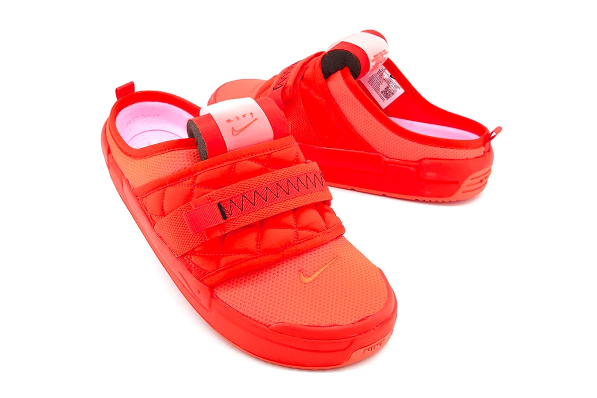 nike team orange offline mule indoor sneaker footwear slipper comfortable swoosh bright covid coronavirus lockdown