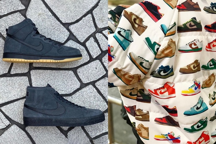 Nike SB Orange Label Uncovers Stealthy Dunk Highs, Blazer Mids and All-Over Dunk Print Jacket