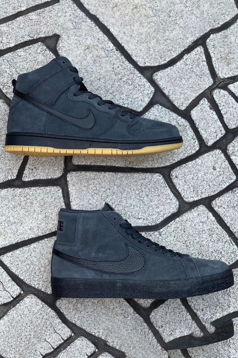 nike sb orange label dunk high black gum blazer mid jacket all over print release info store list buying guide photos price skate shop 