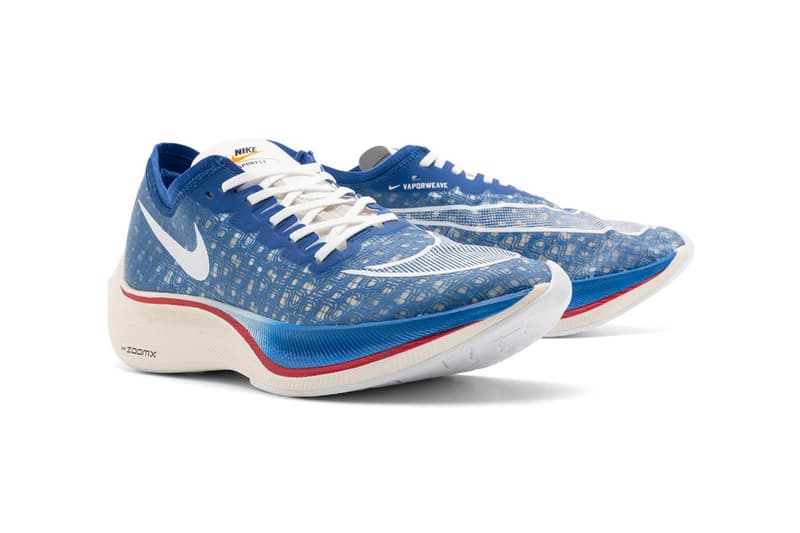 Nike ZoomX Vaporfly NEXT% "Game Royal/White" Blue Ribbon Sports Design Theme Running Shoe Sneaker Release Information Swoosh Bill Bowerman Phil Knight See-Through Vaporweave 