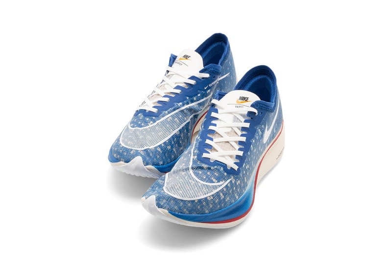 Nike ZoomX Vaporfly Next% Mens 10.5 Blue White Red DD8337-400 Running Shoes Nike ZoomX Vaporfly Next Blue Ribbon Sports 2020 for Sale  main image 4