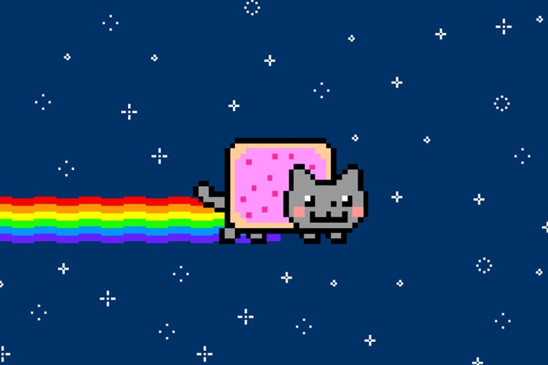 nyan cat crypto art cryptocurrency foundation digital art sale auction chris torres bid 560000 usd 300 eth ethereum