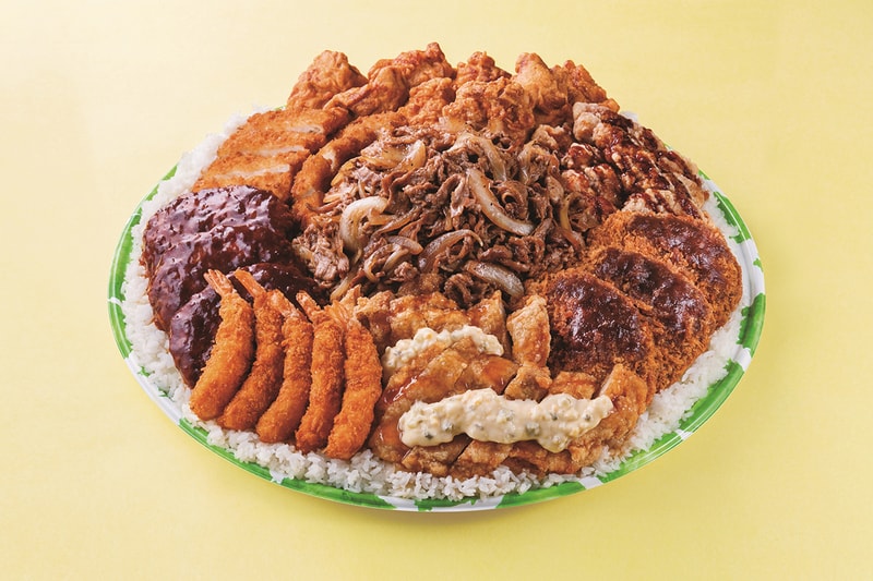 Japan Kitchen Origin Bento 12,000-Calorie Bento Meat Castle Wall origin toshu co. ltd food XL Jumbo easting contest takeout calories fat meals 