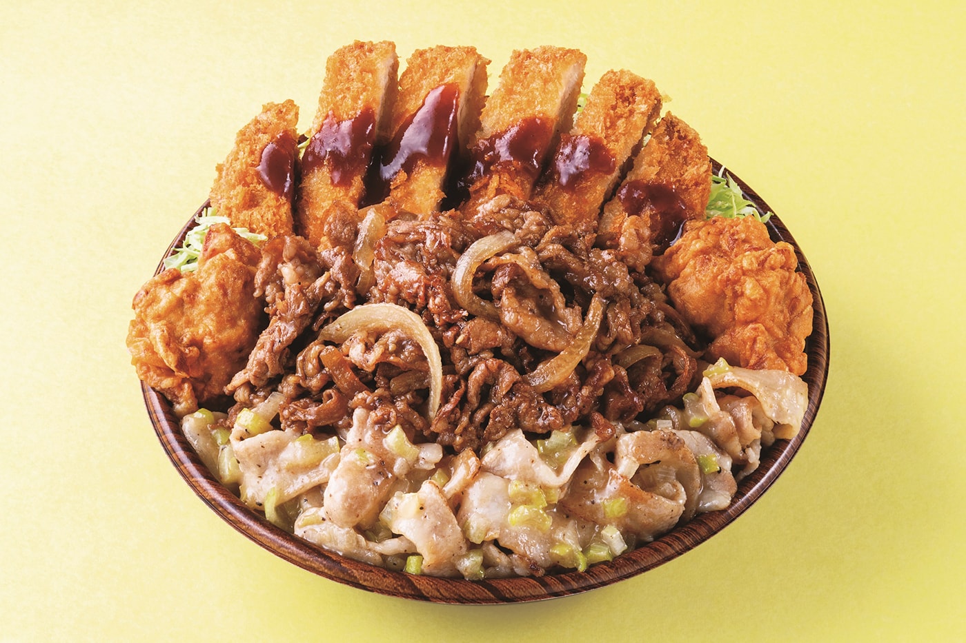 Japan Kitchen Origin Bento 12,000-Calorie Bento Meat Castle Wall origin toshu co. ltd food XL Jumbo easting contest takeout calories fat meals 