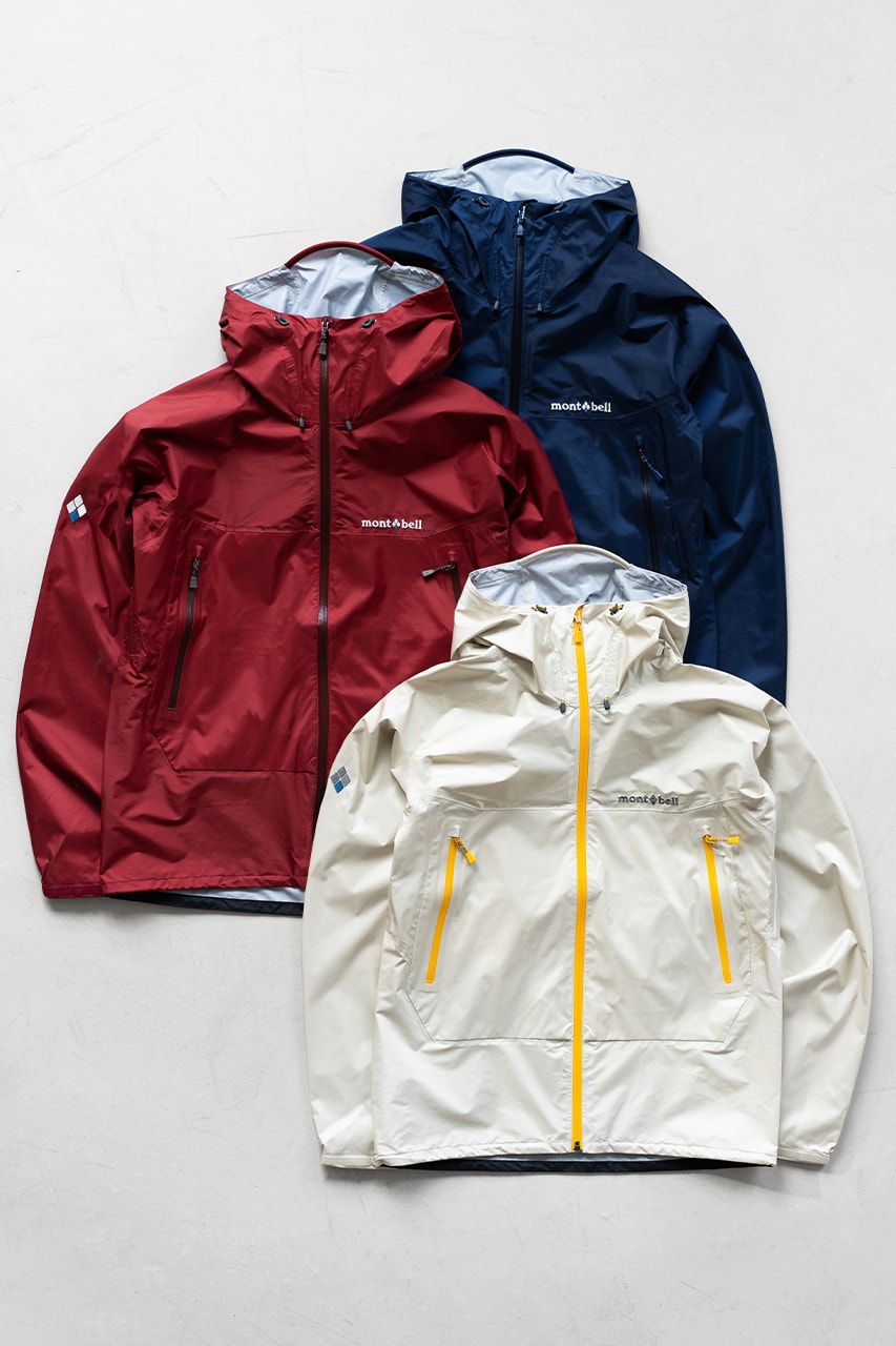 Montbell Outerwear Collection Outsiders Store release coats lightweight gore tex hiking jacket clothing