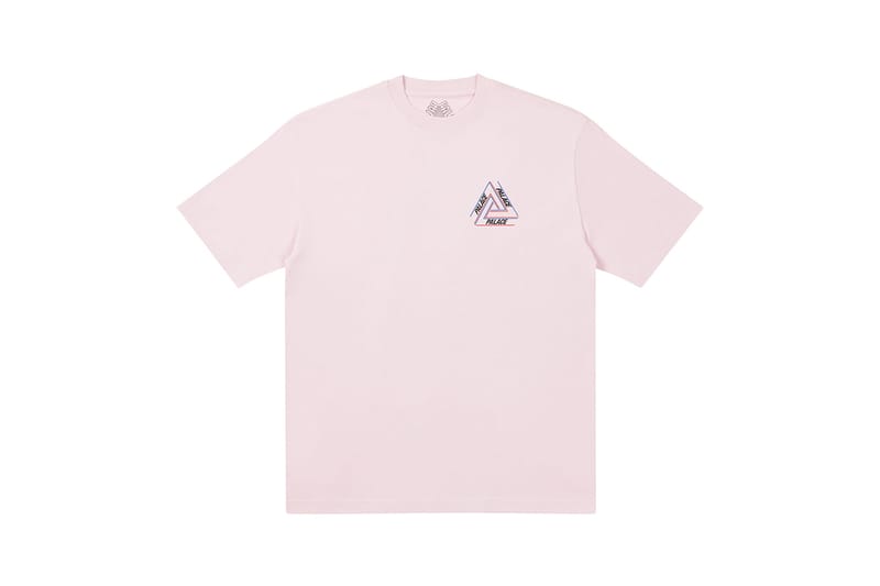 Palace Tri-Ferg Embossed T-shirt Pink