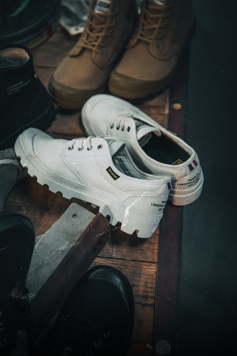 Palladium PALLABROUSSE Heritage Boot french foreign legion archive world war II sneakers footwear shoes boots terrain expedition explorer geologist army outdoor protection canvas rubber tire gusset tongue 